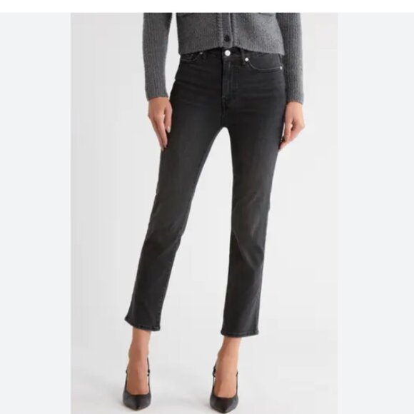 Frame Denim Charcoal Black Le High Straight Leg Jeans 27 - Picture 9 of 9